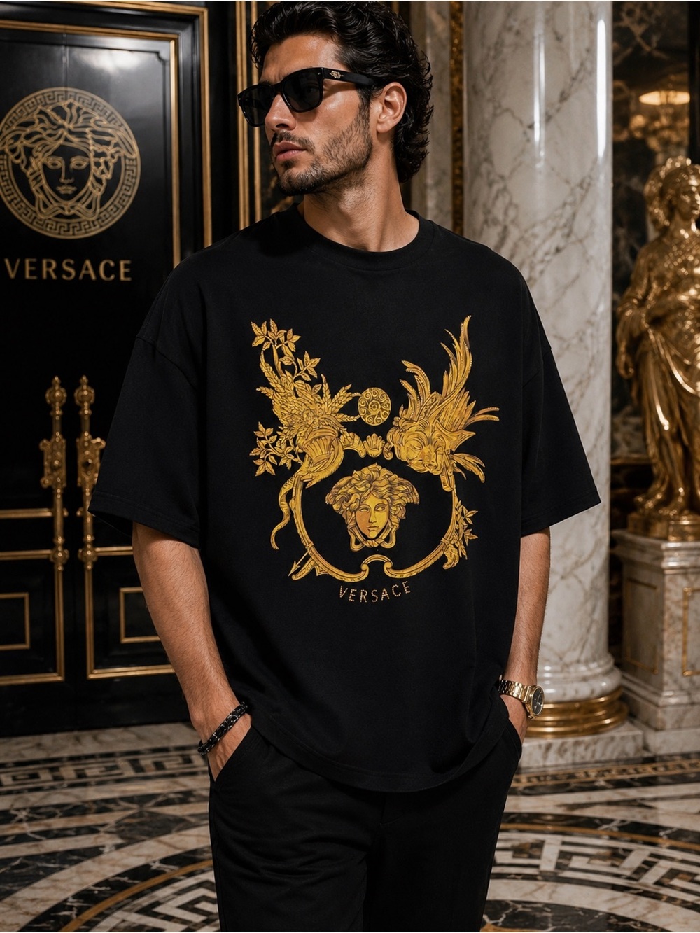 Authentic Versace Madusa graphic T -shirt 4Xl